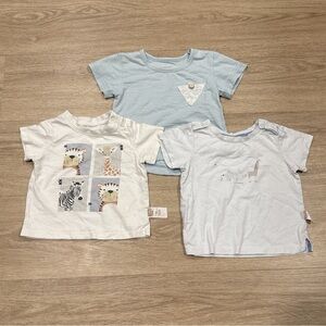 Dave Bella Blue and White animals Short Sleeve Tees bundle of 3